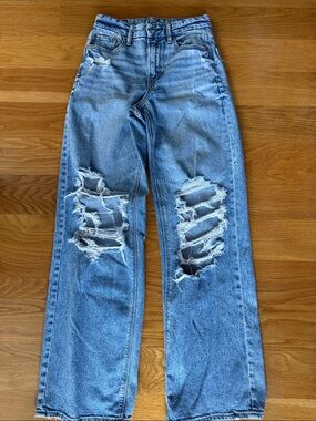 American Eagle Outfitters Curvy Baggy Straight Leg Jeans